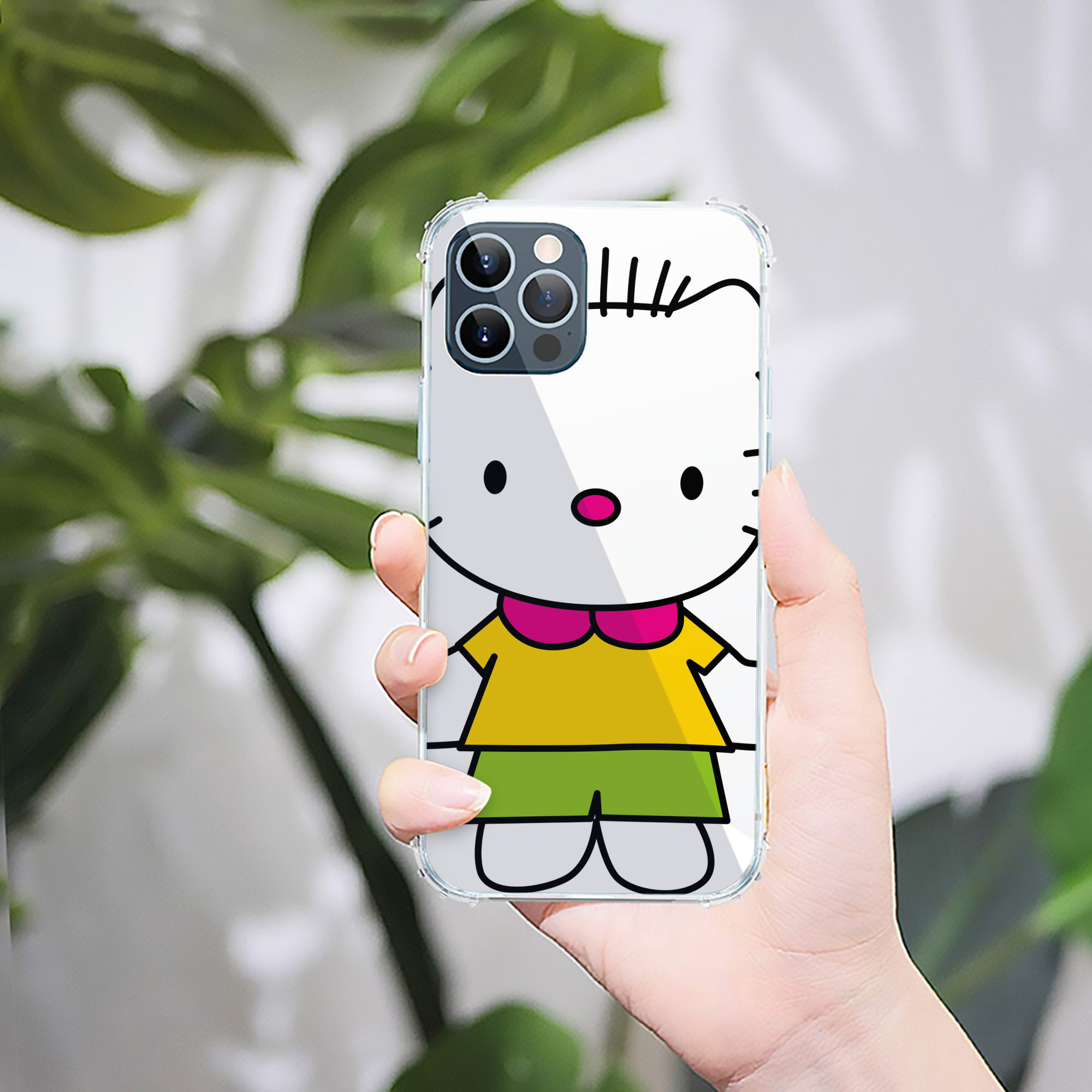 （画像用） Hello Kitty ハローキティ 【iPhone 12シリーズ対応】透明スマホケース（クリアソフトケース）